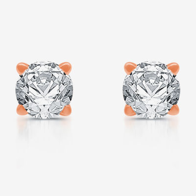 (G / SI1-SI2) Ever Star 1/4 CT. T.W. Lab Grown White Diamond 10K Gold 3.2mm Stud Earrings