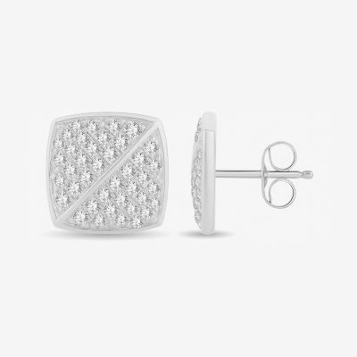 5/8 CT. T.W. Natural White Diamond 10K White Gold 10.7mm Stud Earrings