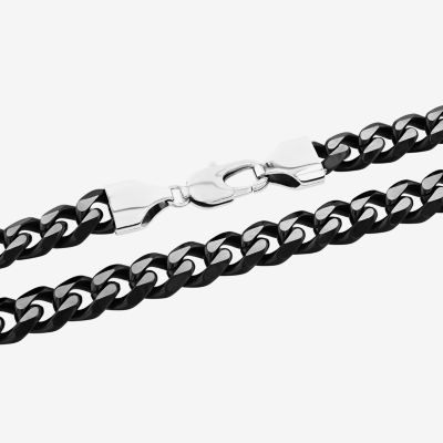 Stainless Steel Inch Solid Curb Chain Necklace