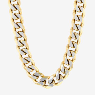 Stainless Steel 24 Inch Solid Curb Chain Necklace