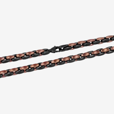 Mens Stainless Steel 24 Inch Link Chain Necklace