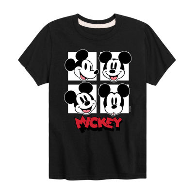 Disney Collection Little & Big Boys Crew Neck Short Sleeve Mickey Mouse Graphic T-Shirt