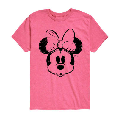 Disney Collection Little & Big Girls Crew Neck Short Sleeve Minnie Mouse Graphic T-Shirt