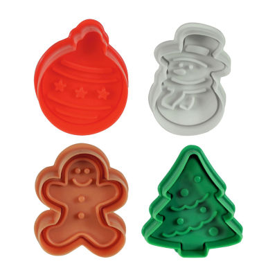 R&M International Llc Christmas Pastry & Cookie 4-pc. Stamper