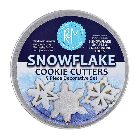 R&M International Llc Snowflake 5-pc. Cookie Cutters, One Size, Silver