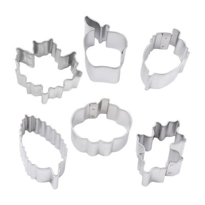 R&M International Mini Autumn Color 6 Piece Cookie Cutter Set 