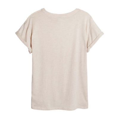 Black History Month Girl Pwr Tee Womens Juniors Scoop Neck Short Sleeve Regular Fit Barbie Graphic T-Shirt