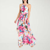Premier Amour Womens Short Sleeve Evening Gown