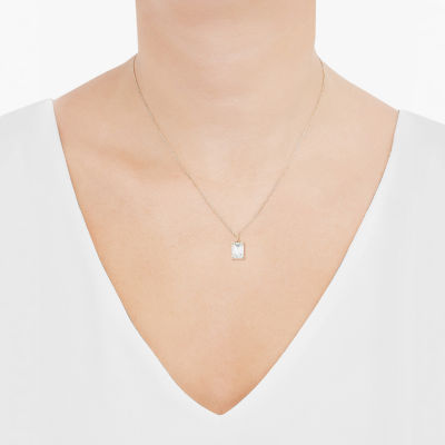  ( H-I/Si1-Si2 ) 2 CT.  Lab-Grown Diamond 14K Gold Emerald 18 Inch Pendant Necklace