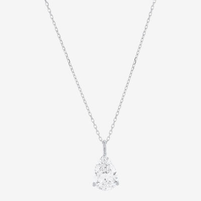 2 CT. T.W. Lab-Grown (H-I / Si1-Si2) Diamond 14K Gold Pear-cut Pendant Necklace