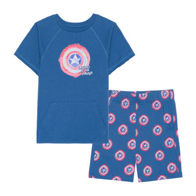Disney Collection Little & Big Kid Boys Captain America 2-pc. Short Set