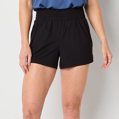 Xersion Womens FeatherLite Woven Pull-On Short, X-large, Black