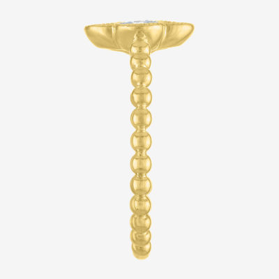 Diamond Addiction (G-H / Si2-I1) Womens 1/3 CT. T.W. Lab Grown White Diamond 10K Gold Flower Cocktail Ring