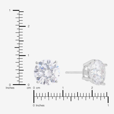 Sparkle Allure Cubic Zirconia 9mm Round Stud Earrings