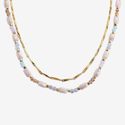 Bijoux Bar Womens 18 Inch Beaded Necklace