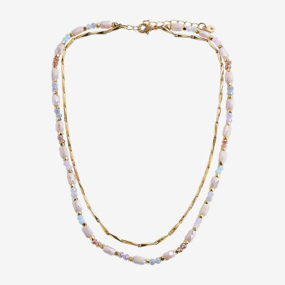 Bijoux Bar Womens 18 Inch Beaded Necklace