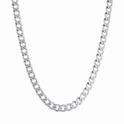 Stainless Steel Inch Solid Curb Chain Necklace