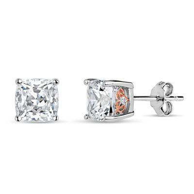 2 1/3 CT. T.W. White Zirconia Sterling Silver 6mm Stud Earrings