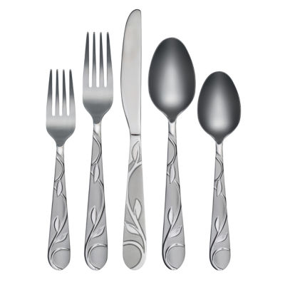 Cambridge Zehira 40pc. Flatware Set + Caddy, Color Silver JCPenney