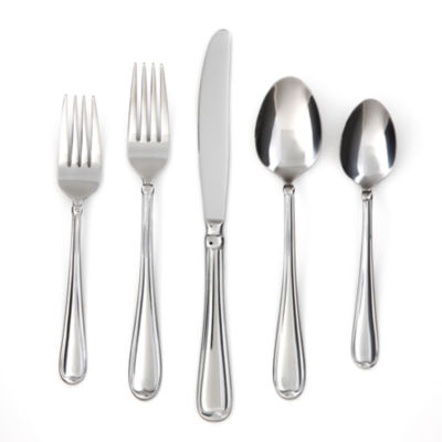 Cambridge 40pc. Flatware Set + CaddyJCPenney, Color Silver