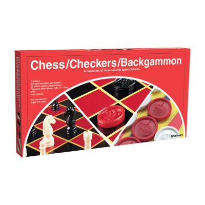 Pressman Chess/Checkers/Backgammon (Folding Board), Color: Multi - JCPenney