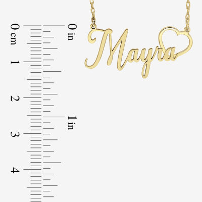 Personalized Womens 24K Gold Over Silver 18 Inch Name Necklace