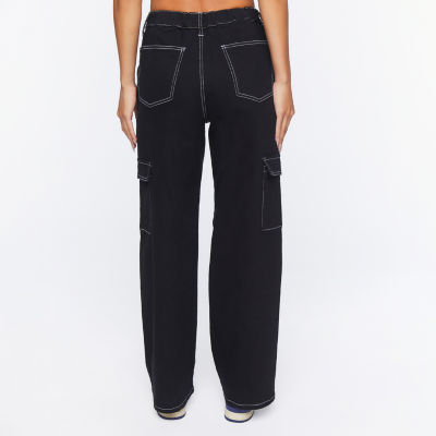 Forever 21 Womens Mid Rise Flare Cargo Pant-Juniors