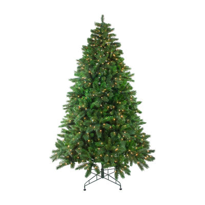 Northlight Medium Mixed Scotch Artificial Clear Lights 7 1/2 Foot Pre-Lit Pine Christmas Tree