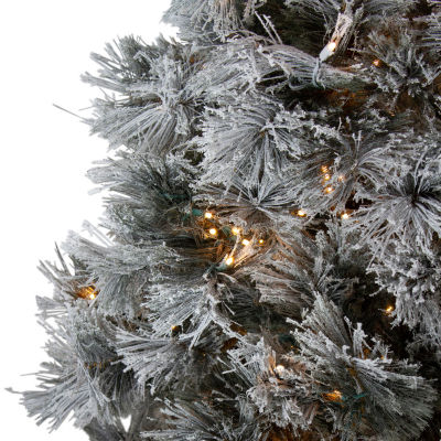 Northlight Black Spruce Artificial Clear Led Lights 7 1/2 Foot Pre-Lit Christmas Tree