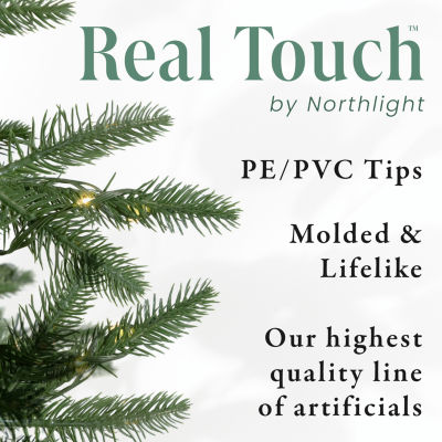 Northlight Slim Dunton Spruce Artificial Multi-Color Lights 7 1/2 Foot Pre-Lit Christmas Tree