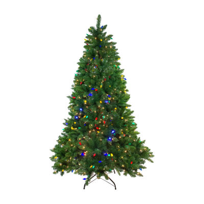 Northlight Medium Huron Artificial Dual Color Led Lights 7 1/2 Foot Pre-Lit Pine Christmas Tree