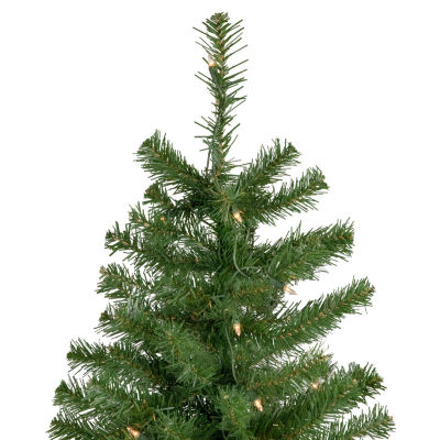 Northlight 4-Piece Artificial Wolcott Spruce  Wreath And Garland Set Clear Lights 6 1/2 Foot Pre-Lit Christmas Tree