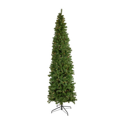 Northlight Hazelton Spruce Pencil Artificial  Clear Lights 7 1/2 Foot Pre-Lit Christmas Tree