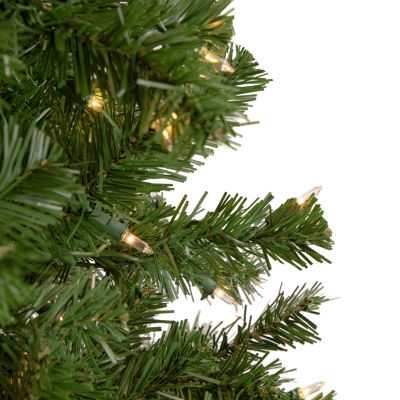 Northlight Hazelton Spruce Pencil Artificial  Clear Lights 7 1/2 Foot Pre-Lit Christmas Tree