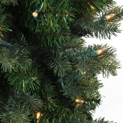 Northlight Slim Savannah Spruce Slim Artificial Clear Lights 4 Foot Pre-Lit Christmas Tree