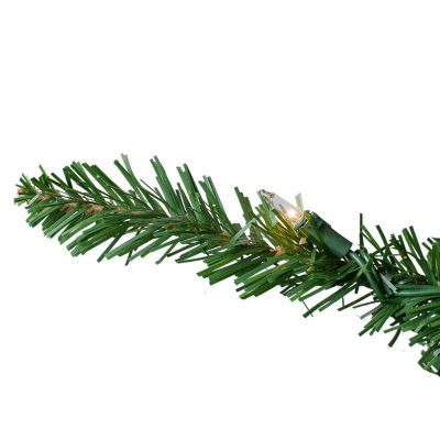 Northlight Everett Slim Artificial  Clear Lights 9 Foot Pre-Lit Pine Christmas Tree