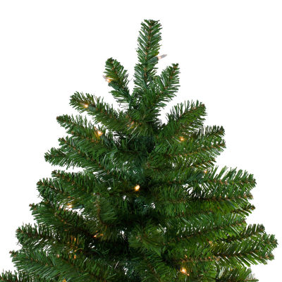 Northlight Everett Slim Artificial  Clear Lights 9 Foot Pre-Lit Pine Christmas Tree