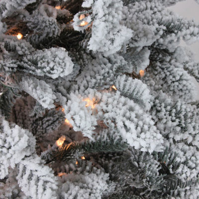 Northlight Full Whistler Noble Artificial Clear Lights 1/2 Foot Flocked Fir Christmas Tree
