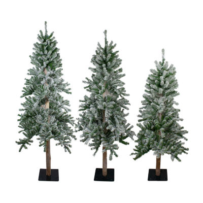 Northlight Set Of 3 Slim Alartificial Unlit 6 Foot Pine Christmas Tree