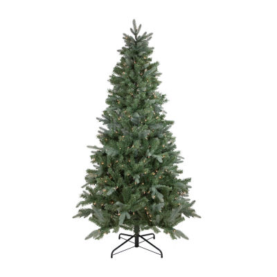 Northlight Granville Fraser Slim Artificial  Clear Lights 7 1/2 Foot Pre-Lit Fir Christmas Tree