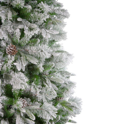 Northlight Rosemary Emerald Angel Artificial Unlit 6 1/2 Foot Flocked Pine Christmas Tree