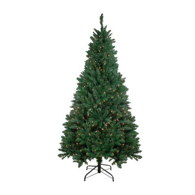 Northlight Ravenna Artificial Warm White Led Lights 7 1/2 Foot Pre-Lit Pine Christmas Tree