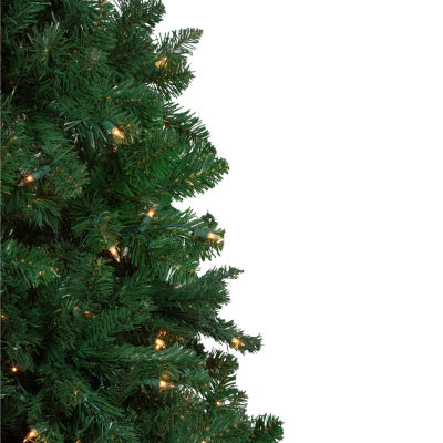 Northlight Ravenna Artificial Warm White Led Lights 7 1/2 Foot Pre-Lit Pine Christmas Tree