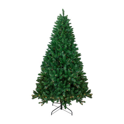 Northlight Full Twin Lakes Artificial Warm White Led Lights 7 1/2 Foot Pre-Lit Fir Christmas Tree