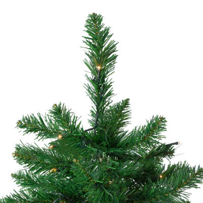 Northlight Full Twin Lakes Artificial Warm White Led Lights 7 1/2 Foot Pre-Lit Fir Christmas Tree