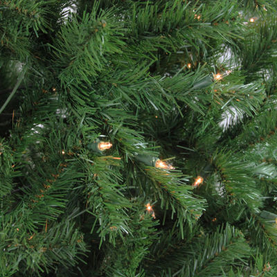 Northlight Slim Waterton Spruce Artificial Clear Lights 7 1/2 Foot Pre-Lit Christmas Tree