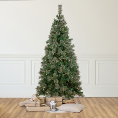 Northlight Oregon Cashmere Artificial  Clear Lights 6 1/2 Foot Pre-Lit Pine Christmas Tree