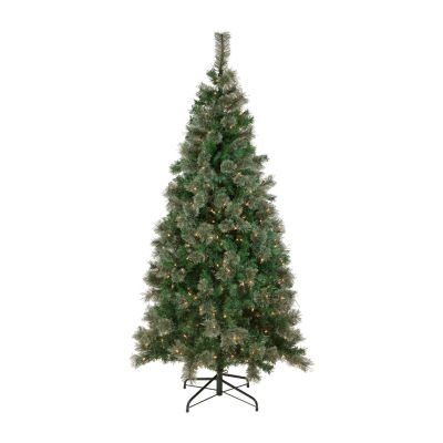 Northlight Oregon Cashmere Artificial  Clear Lights 6 1/2 Foot Pre-Lit Pine Christmas Tree