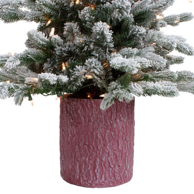 Northlight Saratoga Spruce Artificial In Pot Clear Lights 4 Foot Pre-Lit Christmas Tree