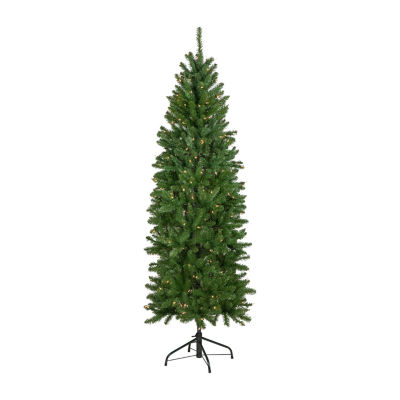 Northlight Pencil White River Artificial Clear Lights 7 1/2 Foot Pre-Lit Fir Christmas Tree